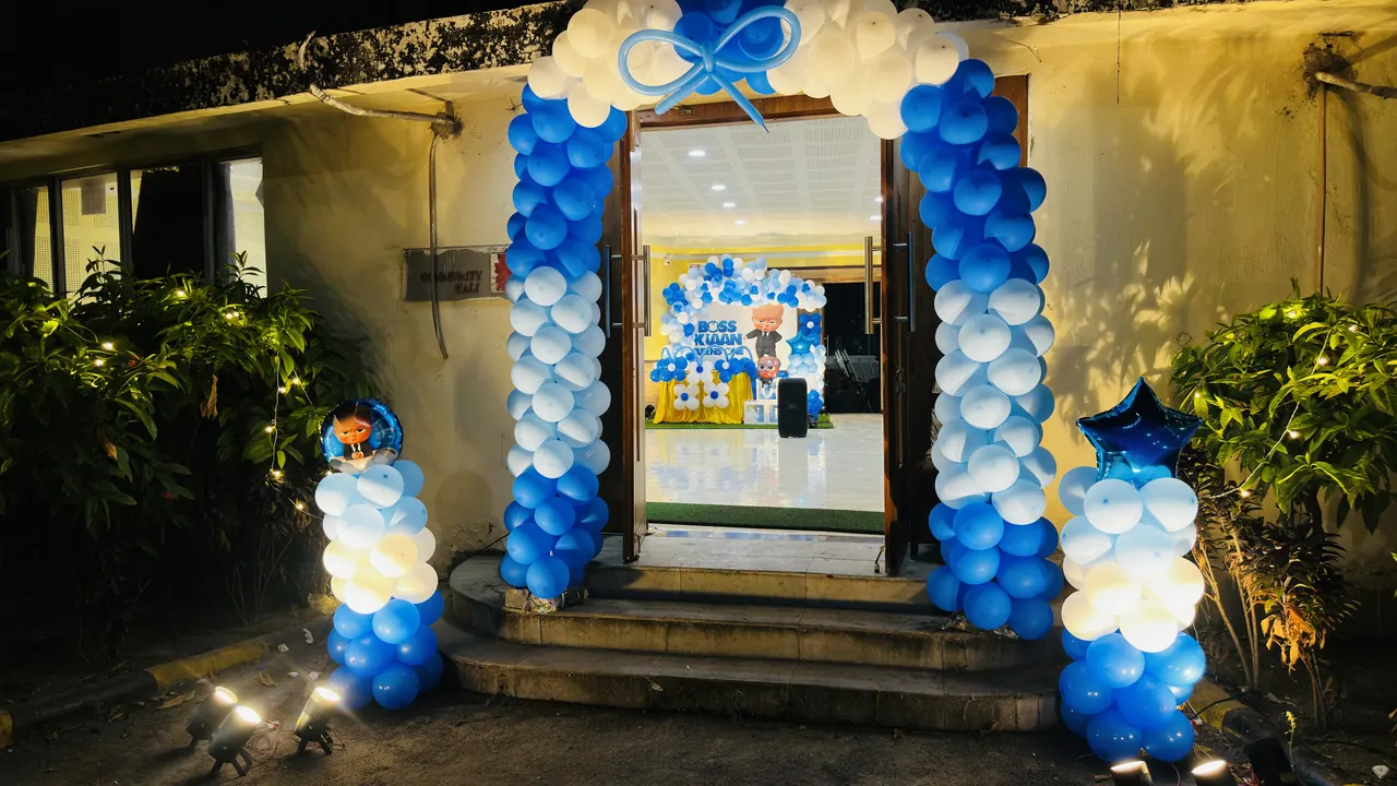 Whimsical Balloon Backdrop & Cake Table #1 - BoB Caterer & Events Kolkata