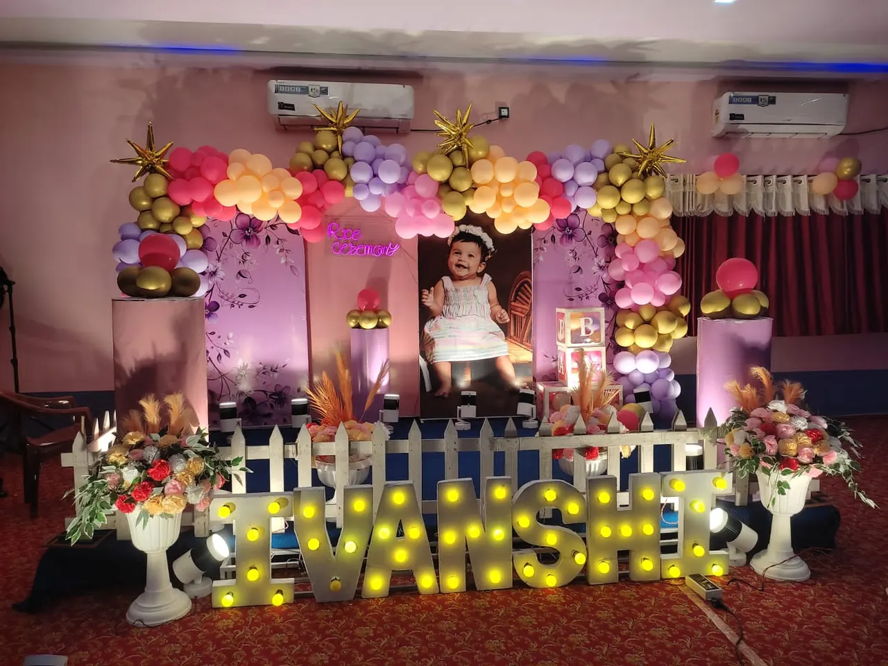 Whimsical Balloon Backdrop & Cake Table #17 - BoB Caterer & Events Kolkata