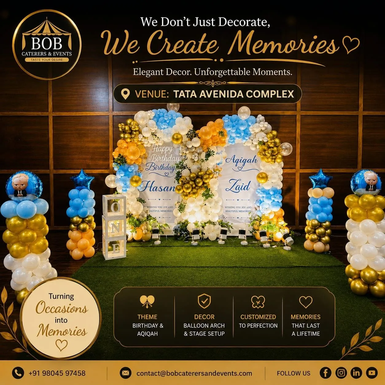Birthday and Aqiqah Celebration Stage at TATA Avenida Kolkata