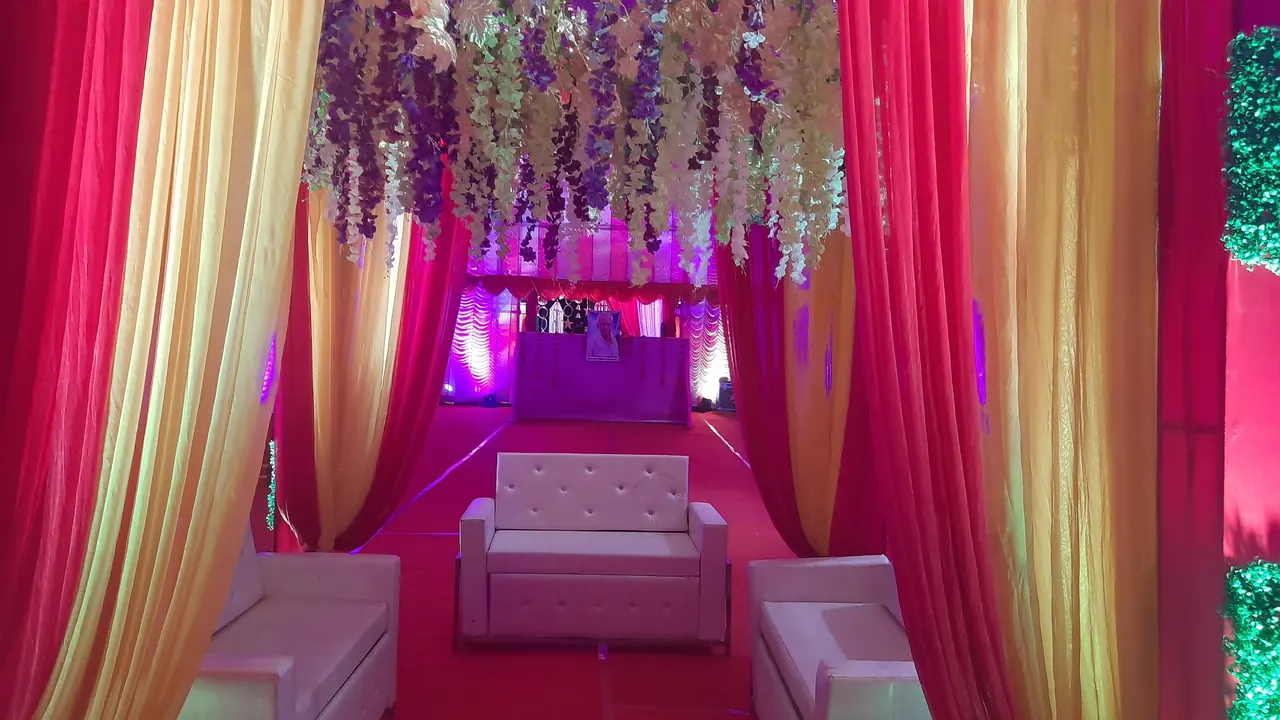 Golden Floral Canopy & Lounge #8 - BoB Caterer & Events Kolkata