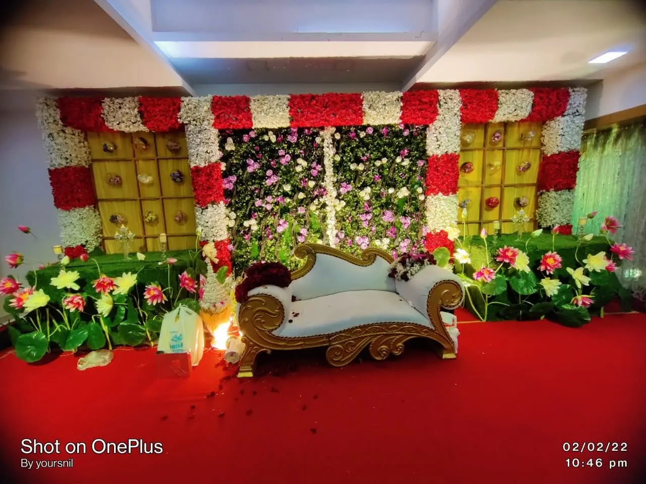 Bridal Stage Floral Backdrop #36 - BoB Caterer & Events Kolkata