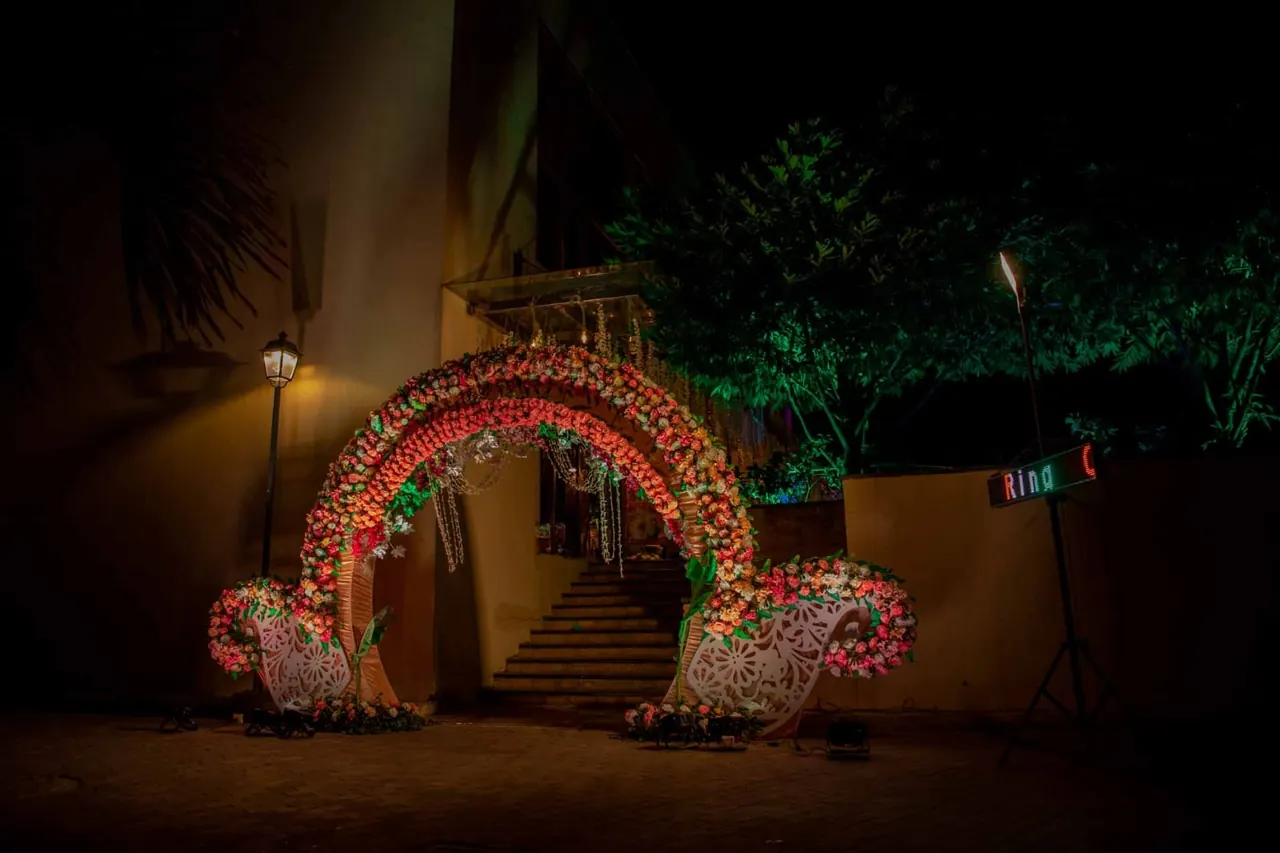 Bridal Stage Floral Backdrop #84 - BoB Caterer & Events Kolkata