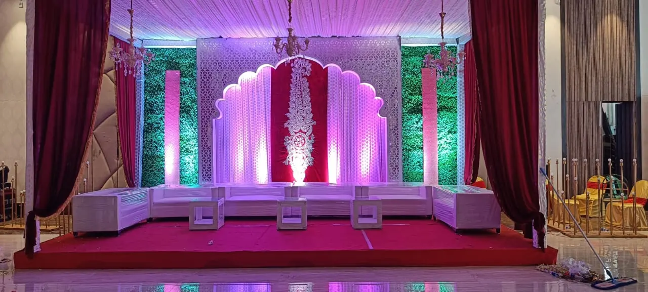 Golden Floral Canopy & Lounge #88 - BoB Caterer & Events Kolkata