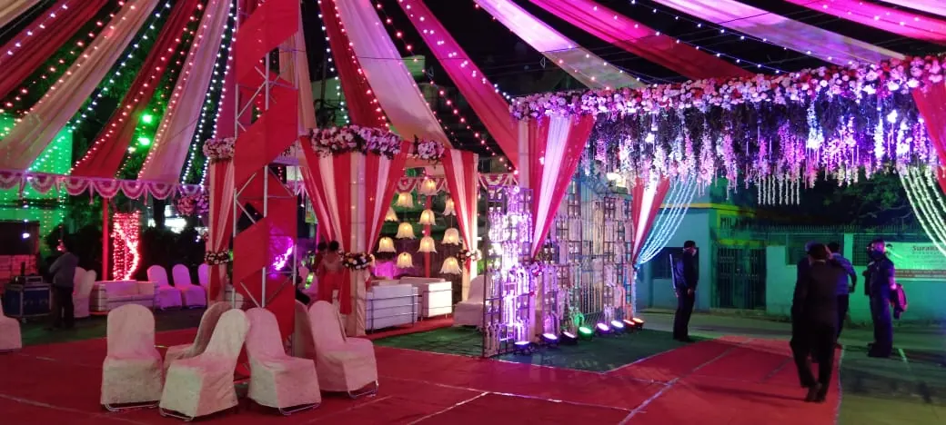 Golden Floral Canopy & Lounge #104 - BoB Caterer & Events Kolkata