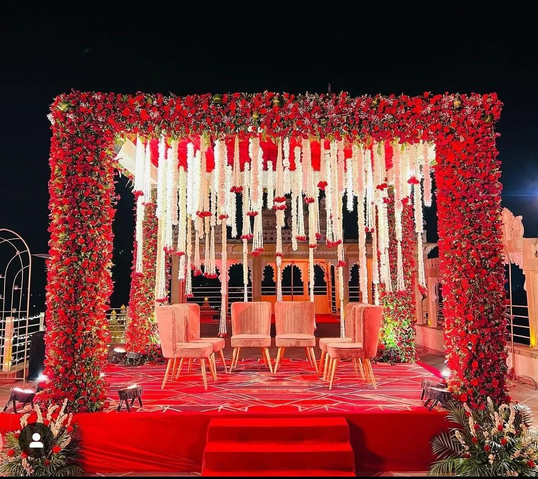 Bridal Stage Floral Backdrop #116 - BoB Caterer & Events Kolkata